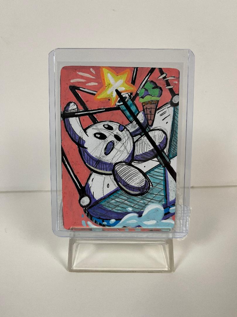 ACEO "Kirby Go Round" Art Sketch Card