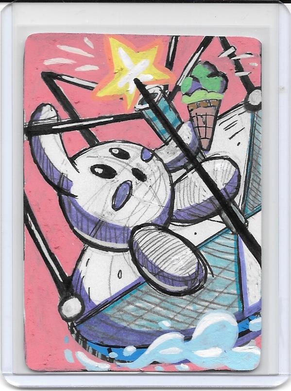 ACEO "Kirby Go Round" Art Sketch Card