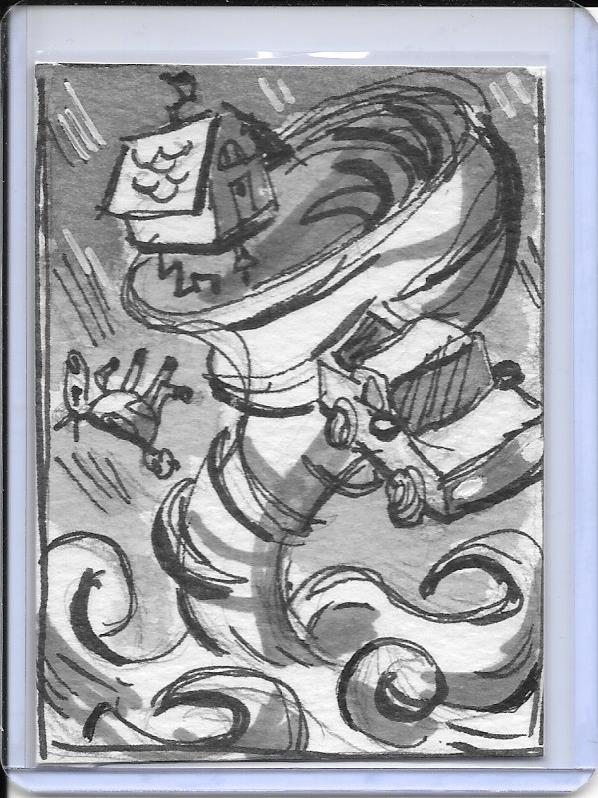 ACEO Art Card Original "Tornado"