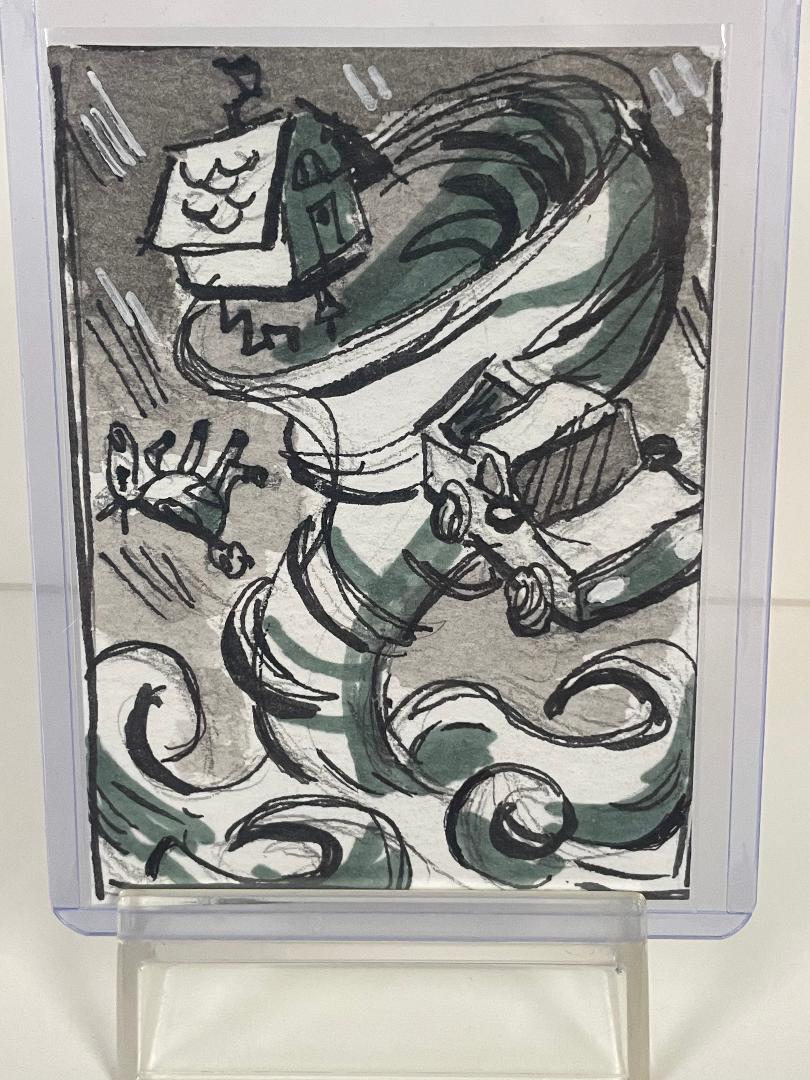 ACEO Art Card Original "Tornado"