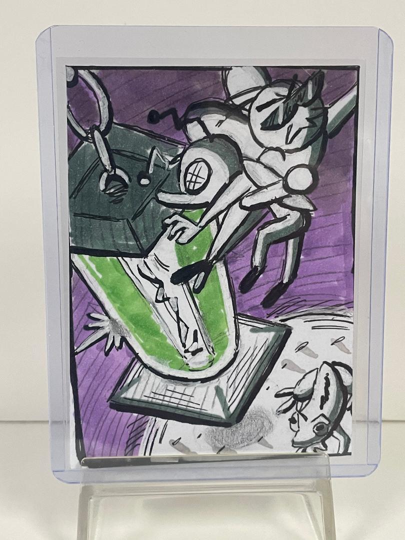 ACEO Art Card Original "Fly Savior"